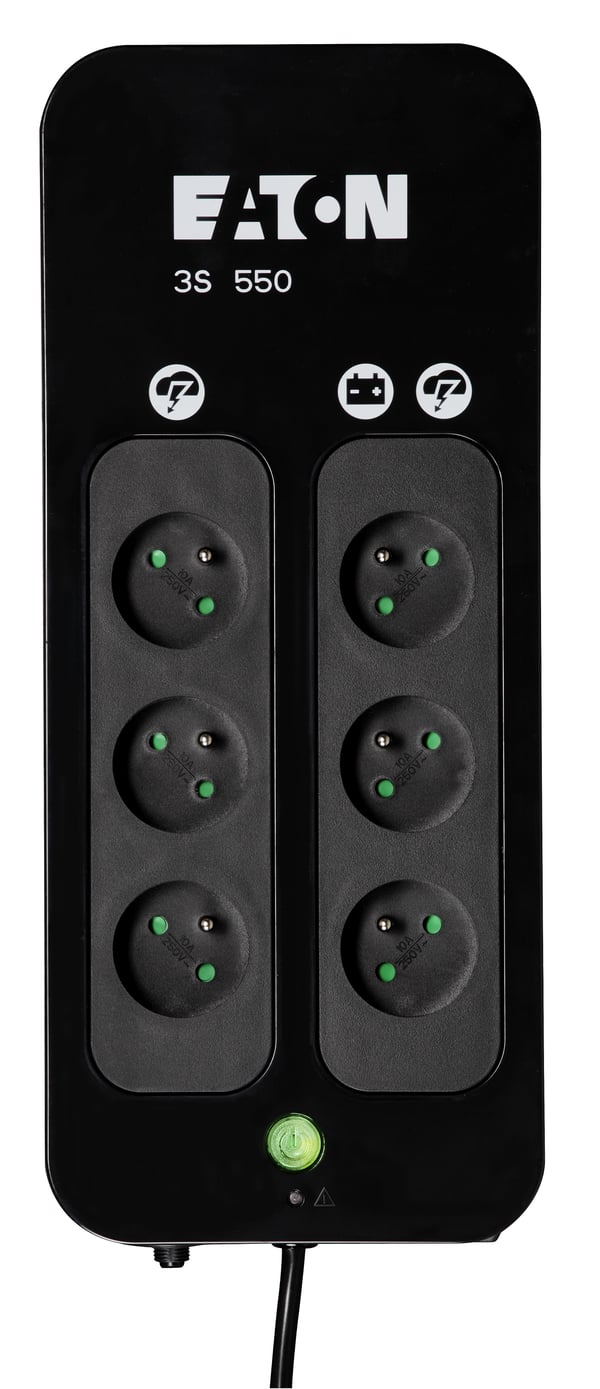 Eaton 3S 550 FR UPS-virtalähde 0,55 kVA 330 W 6 AC-pistorasia(a)