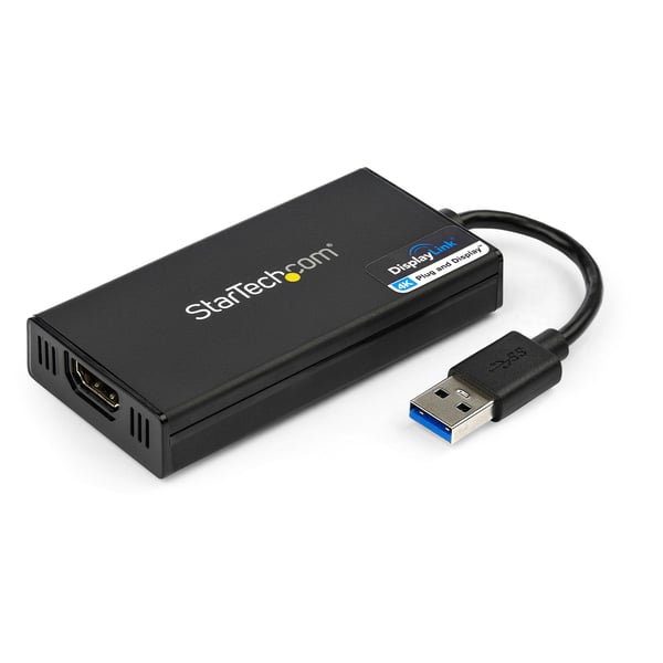 StarTech.com USB 3.0 till HDMI-adapter, 4K 30Hz Ultra HD, DisplayLink-certifierad, USB Type-A till HDMI Di