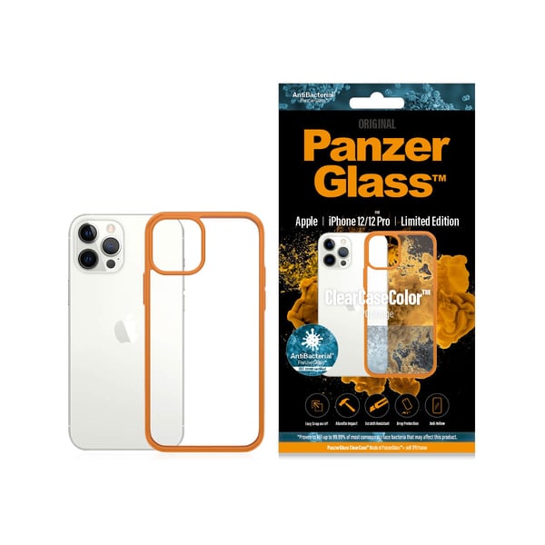 PanzerGlass ® ClearCaseColor™ iPhone 12 | 12 Pro - ® Orange Limited Edition