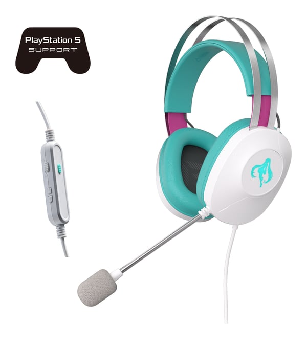 ASUS TUF Gaming H1 Gen II Hatsune Miku Edition Kuulokkeet Langallinen Pääpanta Pelaaminen USB A-tyyppi Vaaleanpunainen, Turkoosi, Valkoinen