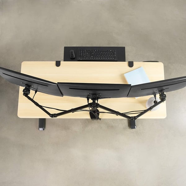 Techly ICA-LCD 482-T skærmbeslag og -stativer 61 cm (24") Skrivebord Sort