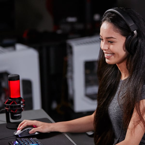 HyperX QuadCast Svart, Röd Bordsmikrofon