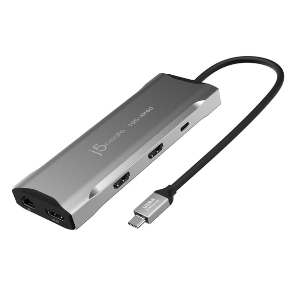 j5create JCD397-N 4K60 Elite USB-C® mini-dockningsstation för flera skärmar