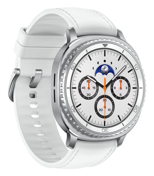 Samsung Galaxy Watch 8 Classic 3,3 cm (1.3") AMOLED 46 mm Digitaalinen 438 x 438 pikseliä Kosketusnäyttö Hopea Wi-Fi GPS (satelliitti)