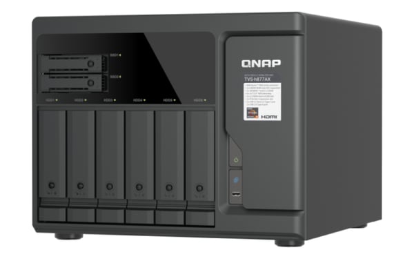 QNAP TVS-H877AX NAS Tower AMD Ryzen™ 5 16 GB DDR5 QNAP QTS Musta