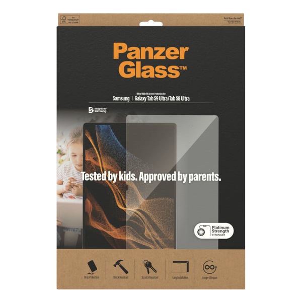 PanzerGlass ® Screen Protector Samsung Galaxy Tab S8 Ultra | S9 Ultra | Ultra-Wide Fit Kirkas näytönsuoja 1 kpl