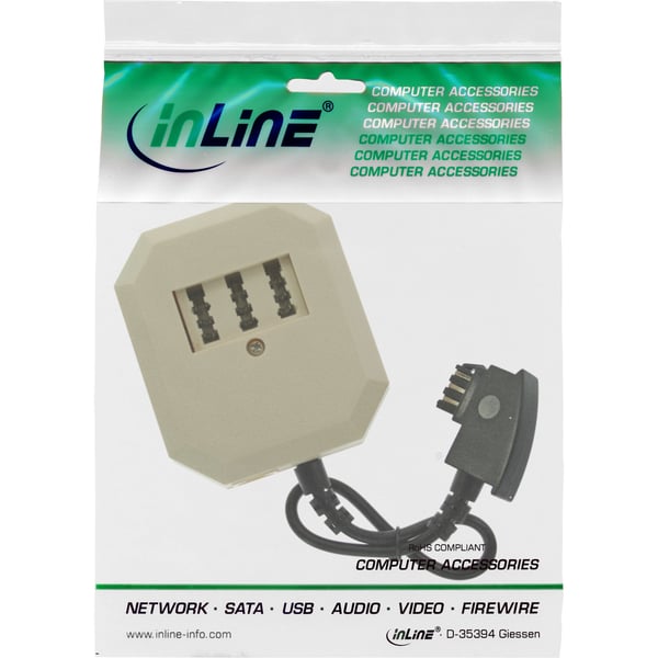 InLine 69901 kabel kønsskifter TAE (F) TAE (N) + RJ-11 Beige