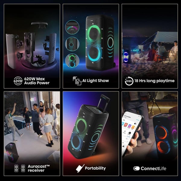 Hisense Party Thunder Juhlakaiutin Musta 620 W