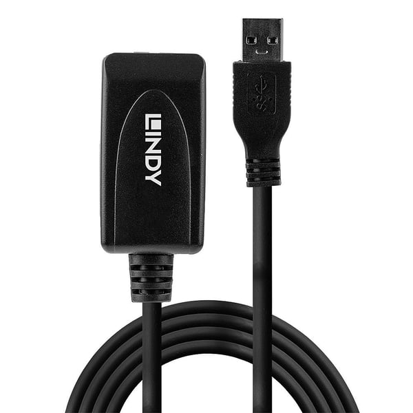 Lindy 43155 USB-kablar USB 3.2 Gen 1 (3.1 Gen 1) 5 m USB A 5 Gbit/s Svart