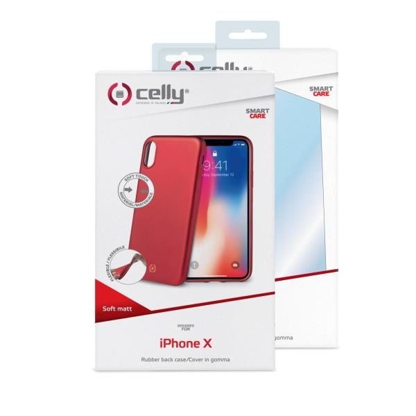 Celly SOFTMATT900RD mobiltelefon etui 14,9 cm (5.85") Cover Rød