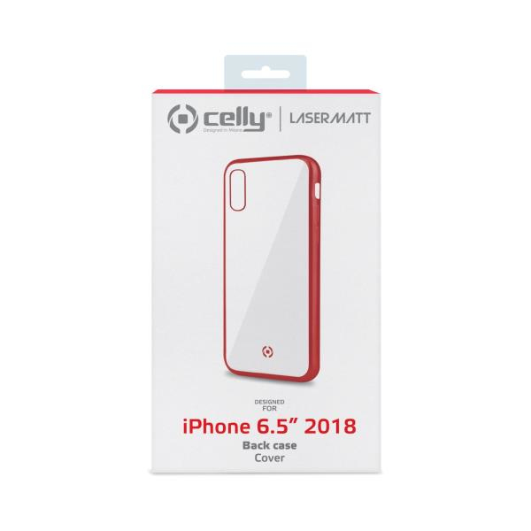 Celly Laser Matt mobiltelefon etui 16,5 cm (6.5") Cover Transparent, Rød