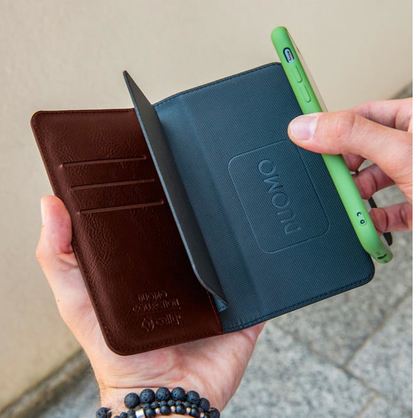 Celly Duomo mobiltelefon etui 14,7 cm (5.8") Tegnebogsetui Brun
