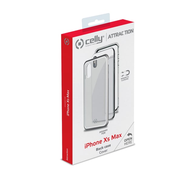 Celly Attraction mobiltelefon etui 16,5 cm (6.5") Cover Sort, Sølv