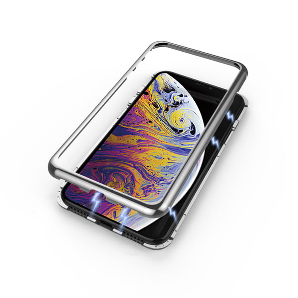 Celly Attraction mobiltelefon etui 16,5 cm (6.5") Cover Sort, Sølv