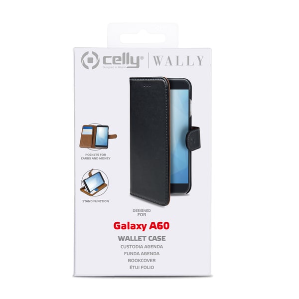 Celly Wally mobiltelefon etui 16 cm (6.3") Tegnebogsetui Sort