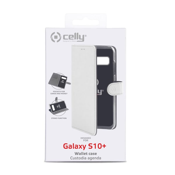 Celly Wally mobiltelefon etui 16,3 cm (6.4") Tegnebogsetui Hvid