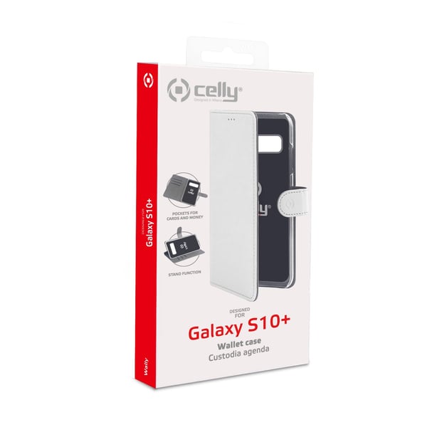 Celly Wally mobiltelefon etui 16,3 cm (6.4") Tegnebogsetui Hvid