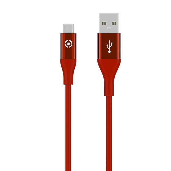 Celly USBMICROCOL3MRD USB-kabel 3 m USB A Micro-USB B Rød