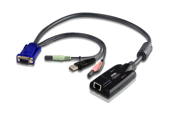 ATEN USB VGA/Audio KVM-adapter för virtuell media