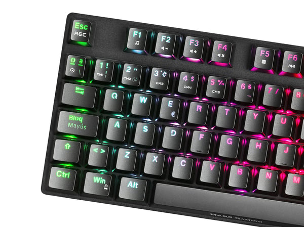 Mars Gaming MKREVOPROBES tastatur Spil USB Spansk Sort