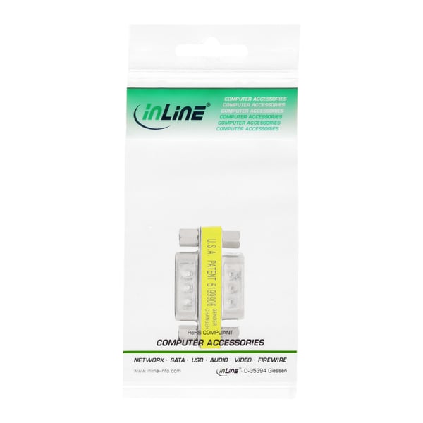 InLine 32214 kabelomvandlare (hane/hona) 9pin male DB9