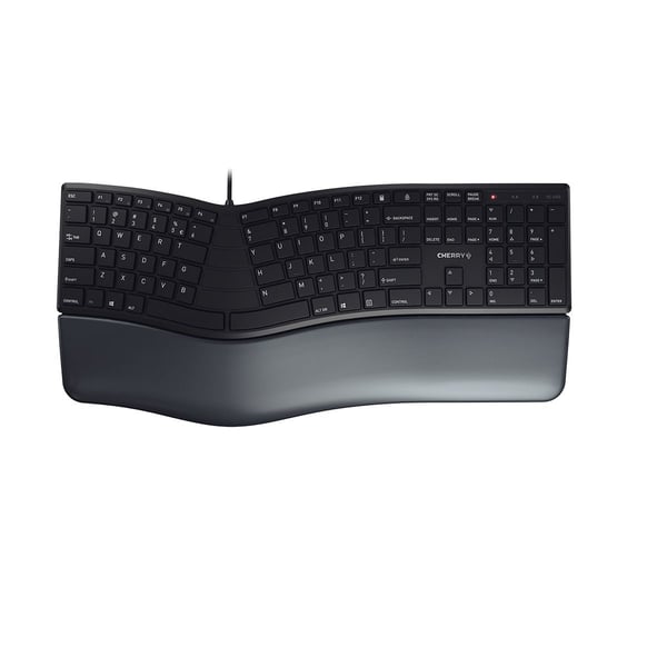 CHERRY KC 4500 ERGO näppäimistö Universaali USB QWERTY Englanti (US) Musta
