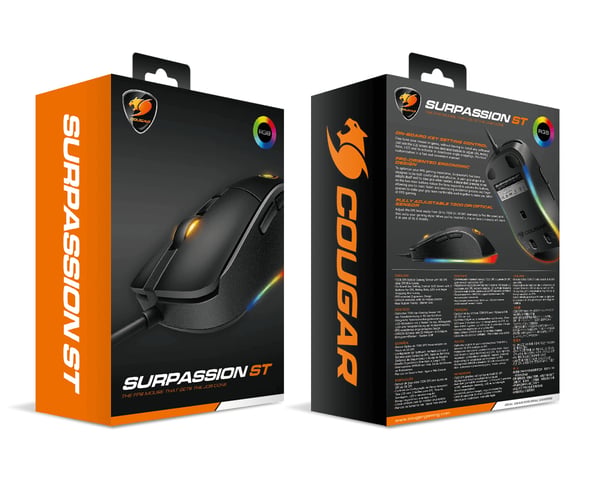 COUGAR Surpassion ST mus Spil Højre hånd USB Type-A Optisk 3200 dpi