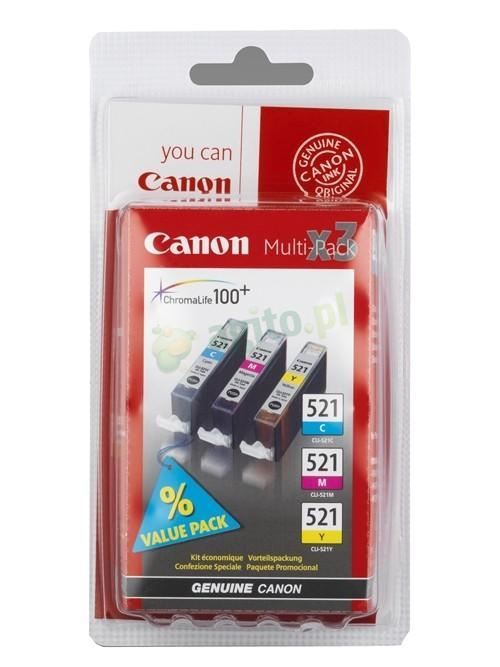Canon CLI-521 CMY mustekasetti 3 kpl Alkuperäinen Syaani, Magenta, Keltainen Canon CLI-521 CMY mustekasetti 3 kpl Alkuperäinen Syaani, Magenta, Keltainen