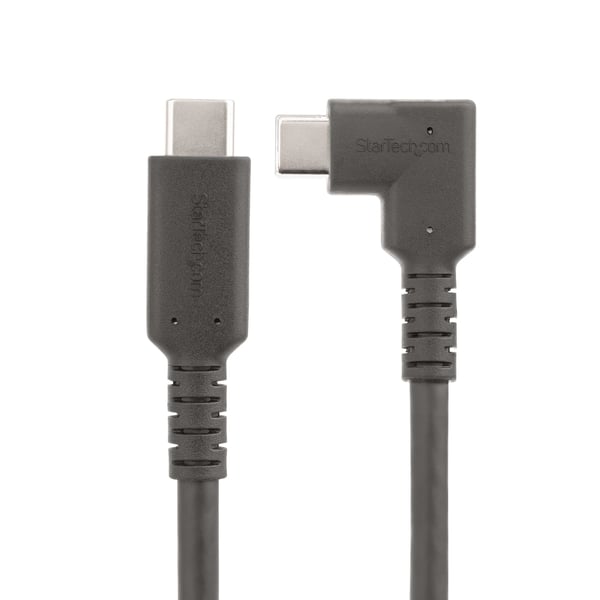 StarTech.com 1 m USB-C Kabel Vinklet, USB C til USB C Kabel, 4K, 100W - USB-kabel - 24-pin USB-C (