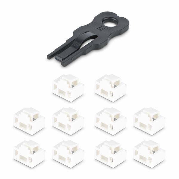 StarTech.com RJ45 Portlåse - 10-pak med sikkerhedsnøgle, låsende RJ45-portblokering/støvdæksel, Genanv.