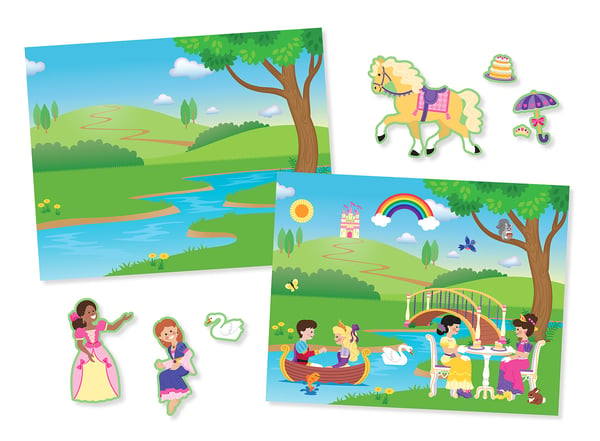 Melissa & Doug Reusable Sticker Pad - Princess Castle lasten tarra