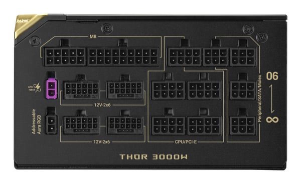 ASUS ROG Thor 3000W Titanium III Edition 20 enhed til strømforsyning 20+4 pin ATX ATX Sort