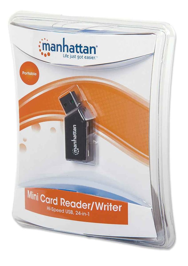 Manhattan 101677 kortinlukija USB 2.0 Musta