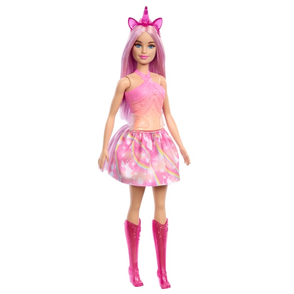 Barbie A Touch of Magic Barbie-enhjørningedukker med fantasihår, ombré-outfits og enhjørningetilbehør.