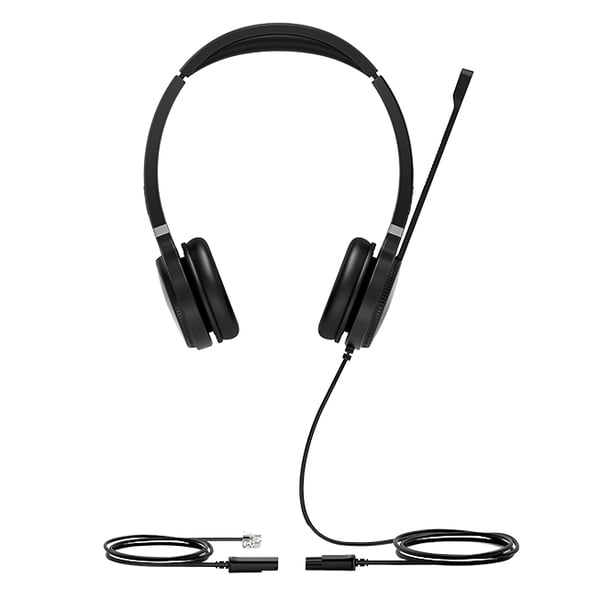 Yealink YHS36 Headset Ledningsført Kontor/Callcenter Sort, Sølv