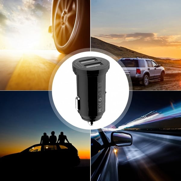 Techly IUSB2-CAR5-A24 oplader til mobil enhed Universel Sort Cigartænder Automatisk