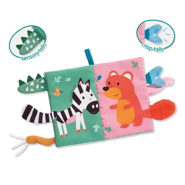 SES Creative Tiny Talents Sensory animal tails cloth book motorik legetøj