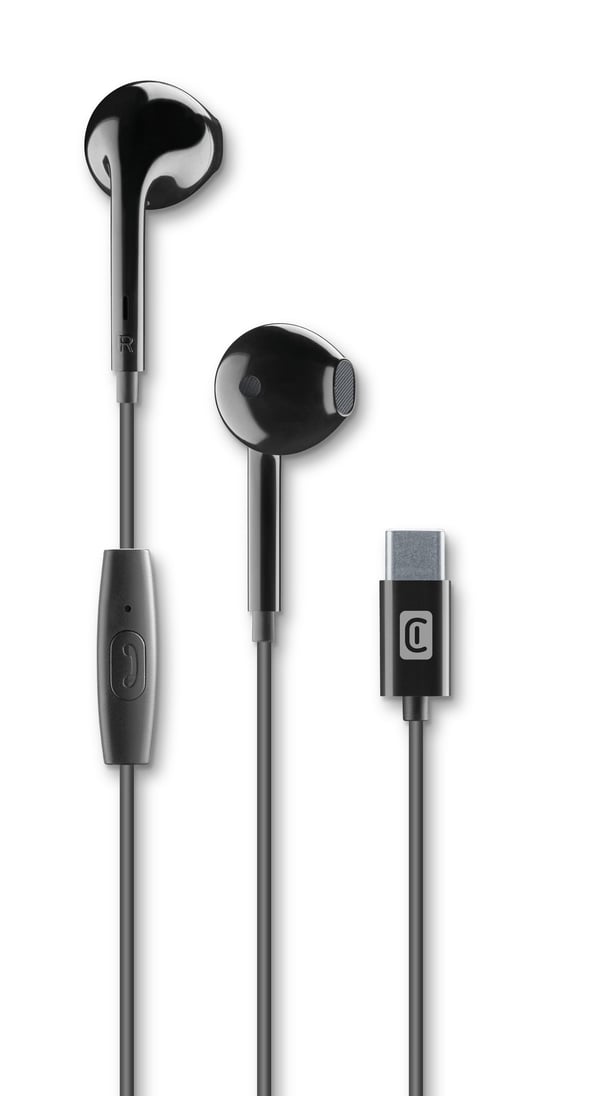 Cellularline 8018080476587 Headset Kabel I öra Samtal/musik USB Type-C Svart