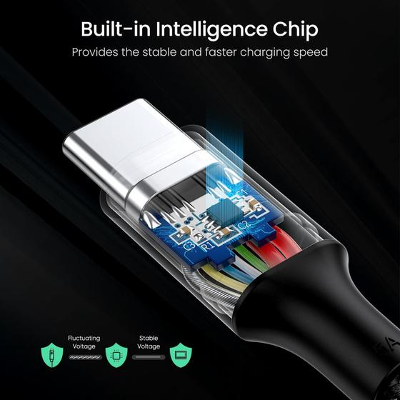 Ugreen 70429 USB-kaapeli 1 m USB C 0,48 Gbit/s 100 W Musta