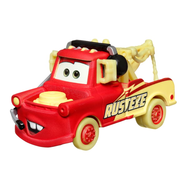 Disney Pixar Cars Disneyn ja Pixarin Autot-lelupakkaus, jossa on pimeässä hohtavia metallisia 1:55-mittakaavan leluautoja