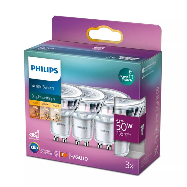 Philips Spot 50 W PAR16 GU10 x 3