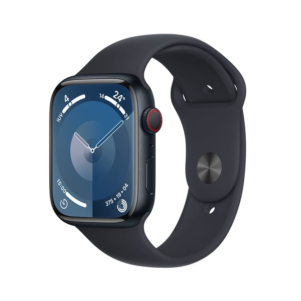 Apple Watch Series 9 45 mm Digital 396 x 484 pixlar Pekskärm 4G Svart Wi-Fi GPS