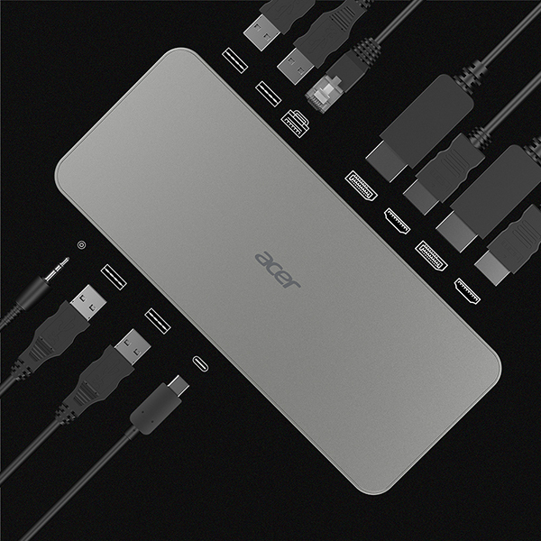 Acer Dock II D501 - Dockingstation - USB-C - HDMI, DP