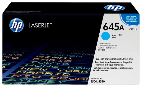 HP 645A -väriainekasetti, syaani, alkuperäinen, LaserJet HP 645A -väriainekasetti, syaani, alkuperäinen, LaserJet