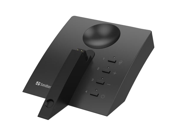 Sandberg 126-25 hovedtelefoner/headset Trådløs Ørekrog Kontor/Callcenter Bluetooth Opladningsstativ Sort, Grå
