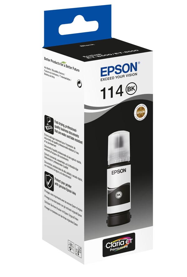 Epson 114 EcoTank Pigment Black ink bottle Epson 114 EcoTank Pigment Black ink bottle