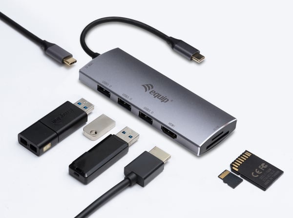 Equip 133482 dockingstation USB 3.2 Gen 1 (3.1 Gen 1) Type-C Sølv