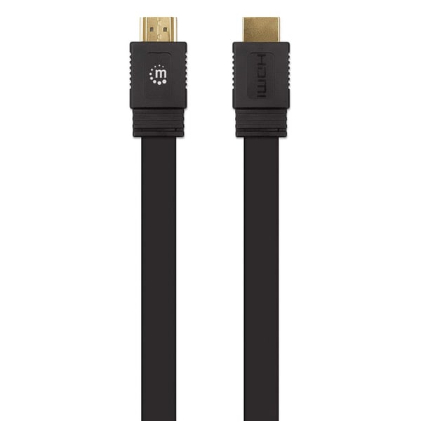 Manhattan HDMI-kaapeli Ethernetillä (litteä), 4K@60Hz (Premium High Speed)