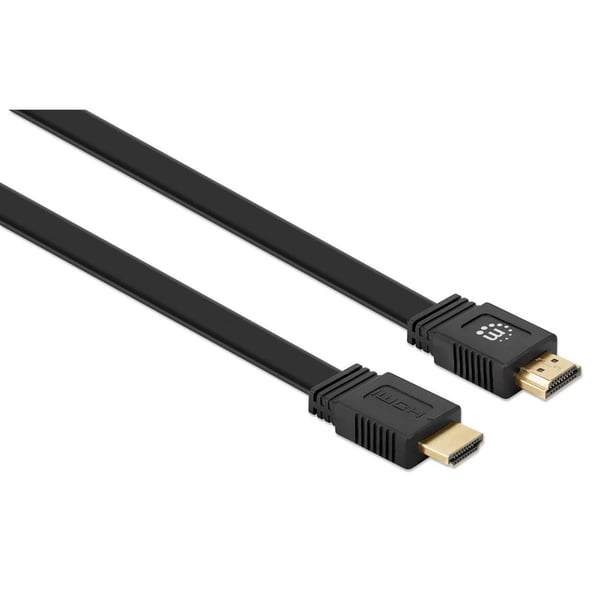 Manhattan HDMI-kaapeli Ethernetillä (litteä), 4K@60Hz (Premium High Speed)