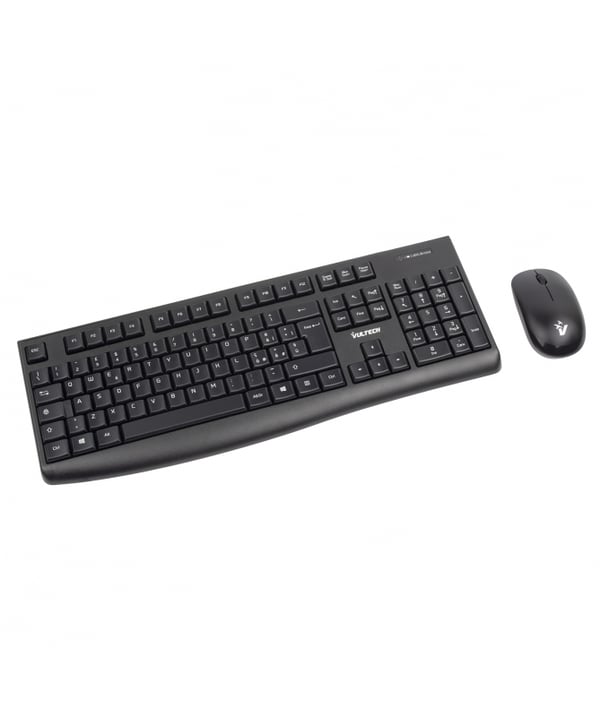 Vultech KM-821W näppäimistö Sisältää hiiren Office Langaton RF QWERTY Italia Musta